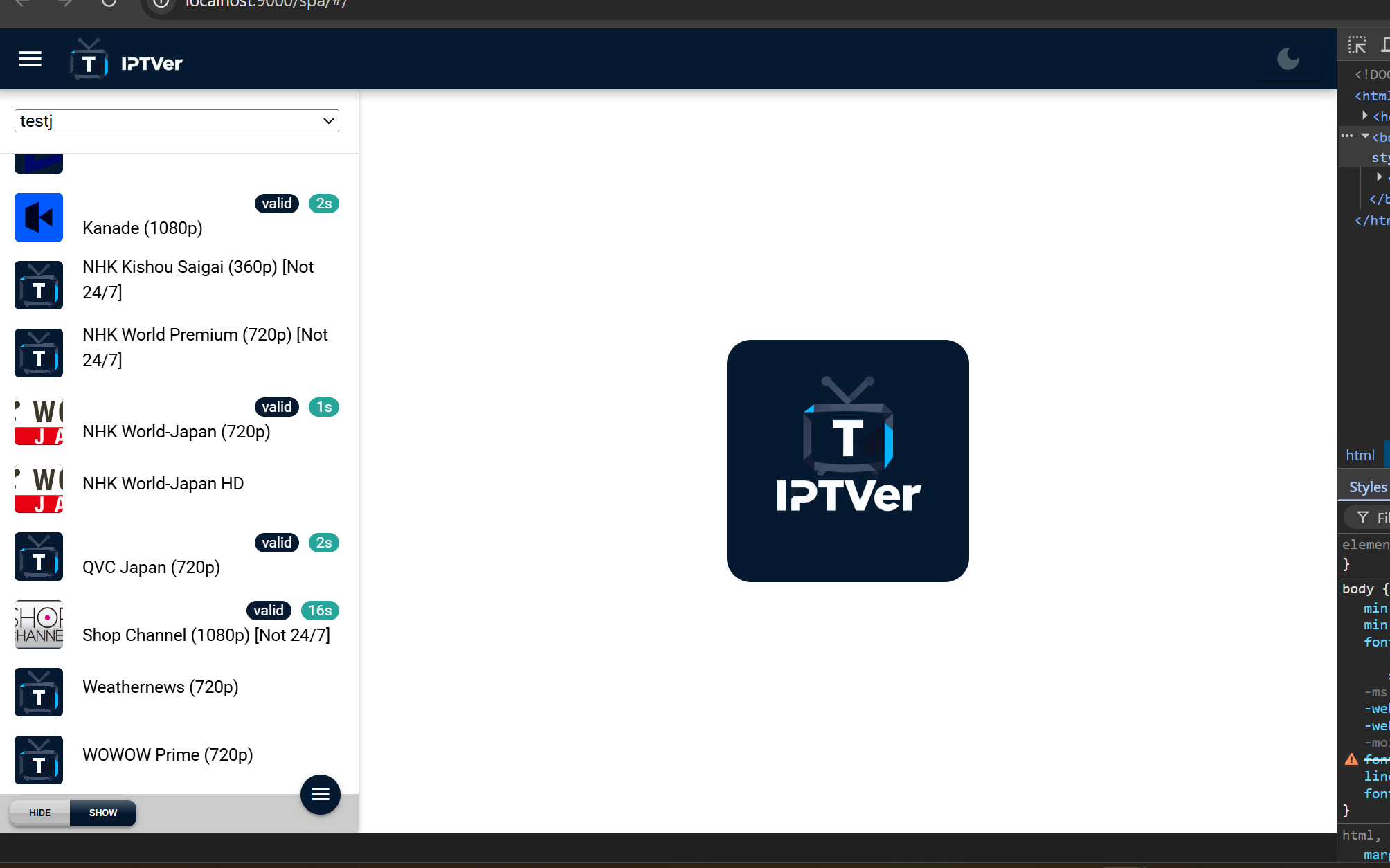 IPTVer Live Streaming Platform Preview